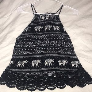 High neck tank top
